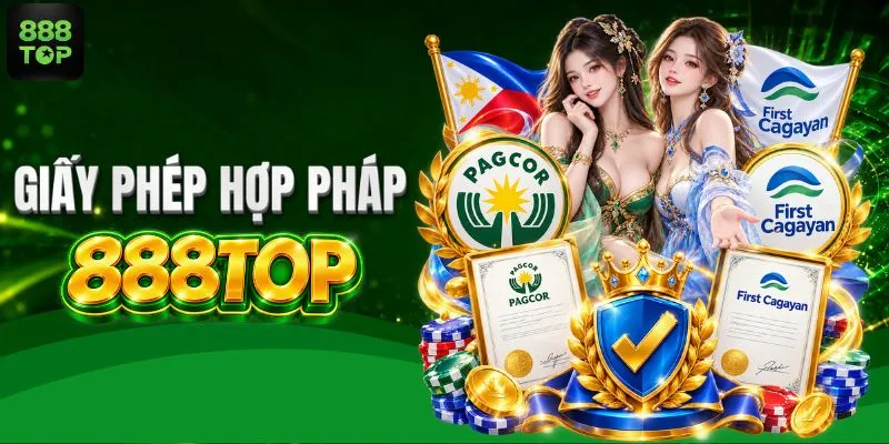 Giấy phép hợp pháp từ PAGCOR và First Cagayan